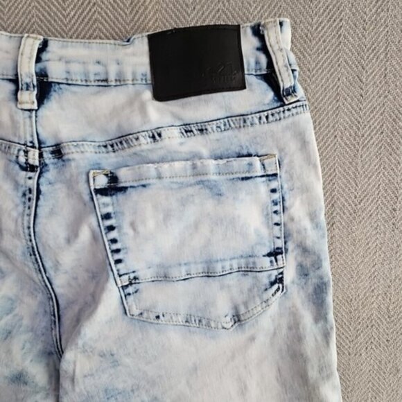 Rue21 Premium Jeans Men's 32x32 Skinny Supreme Flex Distressed Racing Stripe - Picture 9 of 16